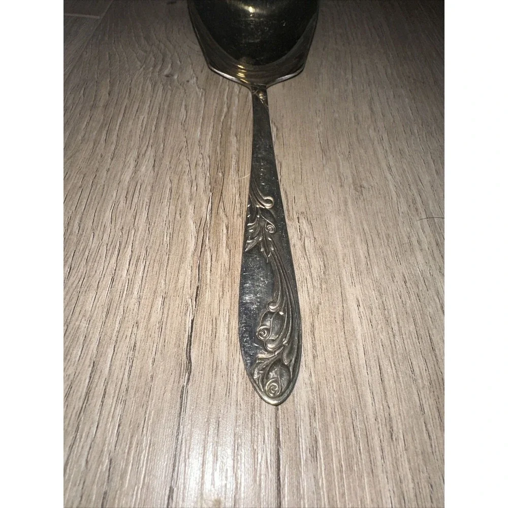 Vintage National Silverplate‎ Garden of Roses Serving Berry Casserole Spoon